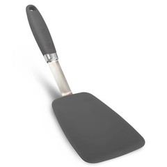 Hygienic Solid Heat-Resistant Flexible Silicone Spatula, Black Turner Non-Stick
