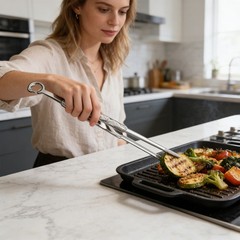 304 Stainless Steel Grill Tong 12.5 In Long-Handled Dishwasher Safe