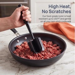 Kitchen Cooking Premium Heat Resistant Meat Potato Masher 5 Blades Non Stick New