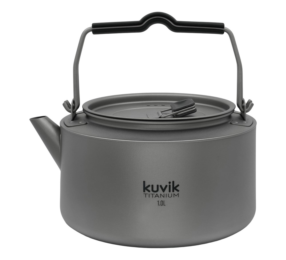 Kuvik Titanium Kettle 1.0L (33.8 oz) – Ultralight and Compact Kettle for Back…