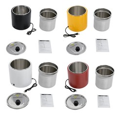 2* Commercial Soup Warmer Pot Electric Soup Kettle with Hinged Lid Food Warmer