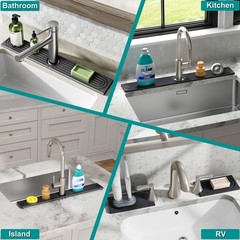 Stone Faucet Mat for Kitchen Sink – Quick Dry Diatomite Sink Splash Guard, Pr…