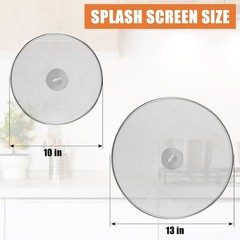 2-Pack Splatter Screens for Frying Pan – Stainless Steel Grease Splatter Guard w