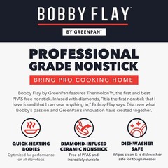 GreenPan x Bobby Flay 13 Piece Nonstick 13 Cookware Set, Navy Blue