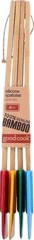 Bamboo Handle Silicone Spatulas Set of 4 W/ Non-Stick Dishwasher Safe