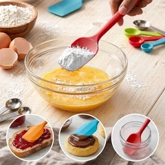 5 Pack Non Stick Silicone Spatula Set Heat Resistant for Baking Cooking Mixing