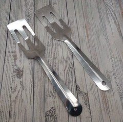 Slotted Servespoon Small Spatula Server Short Metal Turner Unbranded Lot of 2