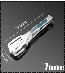 Stainless Steel Steak Clamp Food Bread Meat BBQ Clip Tongs Kitchen Cooking Tool