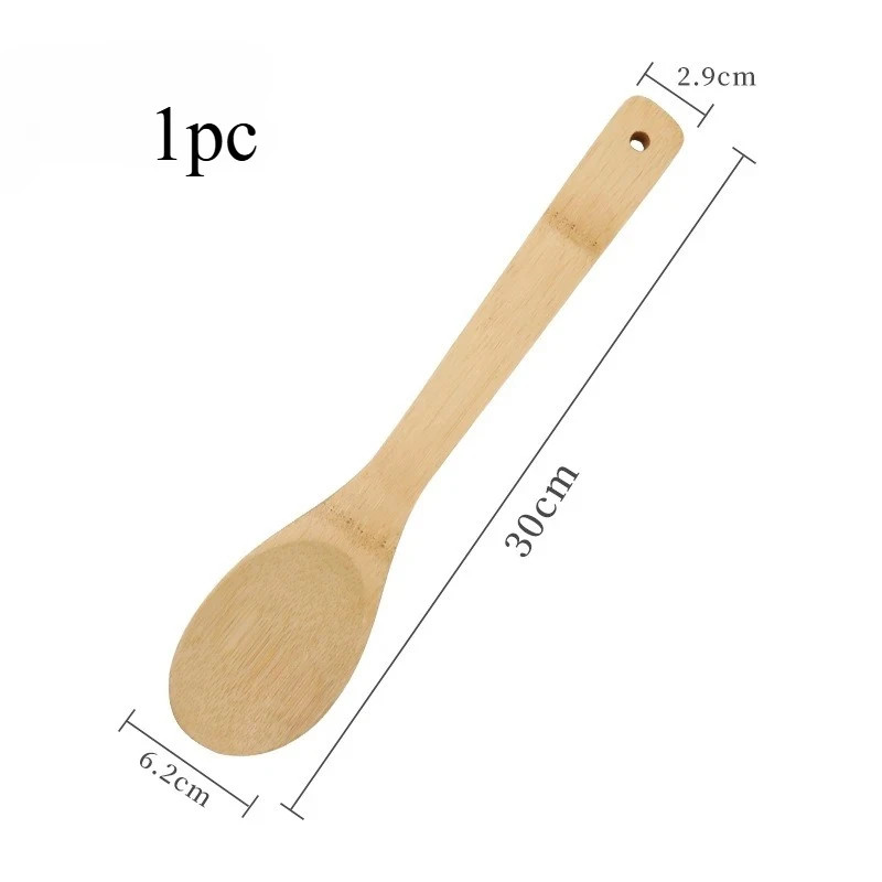 3pcs/set Bamboo Non Stick Frying Pan Spatula Rice Spoon Spatula High Temperature
