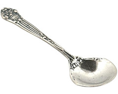 SOLID 925 Sterling silver Mini Spoon, Small spoon for baby / Sugar & Salt Spoon