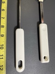 Lot Of 2 Vintage Rounded Slotted Spoons ~ 1 Ekco 400° Max & 1 Unbranded