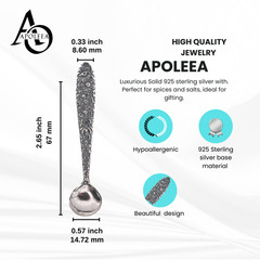 Solid 925 Sterling Silver Small Salt Spoon – Elegant Miniature Spoon