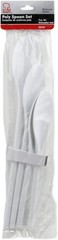 Versatile 4-Piece Plastic Spoon Set, 10-14.5 Inch – Dishwasher Safe Durability