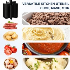Kitchen Cooking Premium Heat Resistant Meat Potato Masher 5 Blades Non Stick New