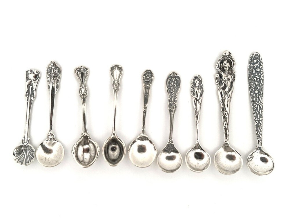 Solid 925 Sterling Silver Small Salt Spoon – Elegant Miniature Spoon