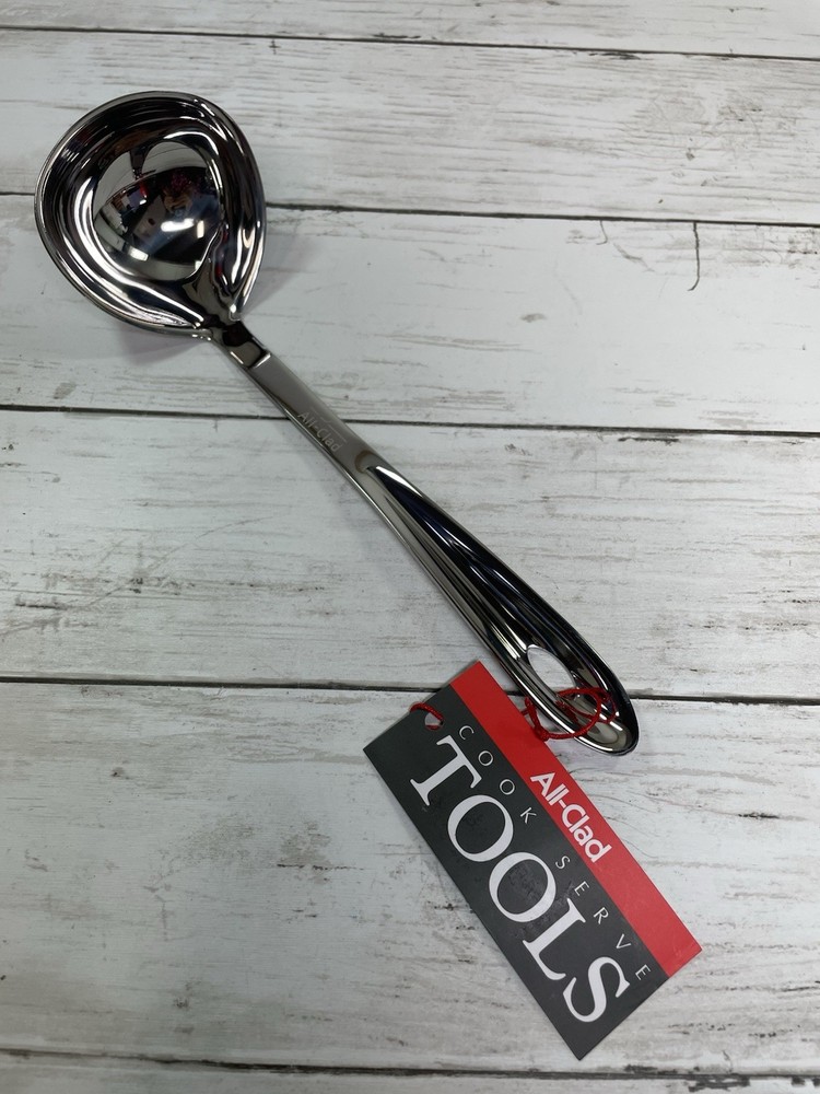 All-Clad Cook & Serve Stainless Steel Ladle, 9.5 inch, Silver, NEW